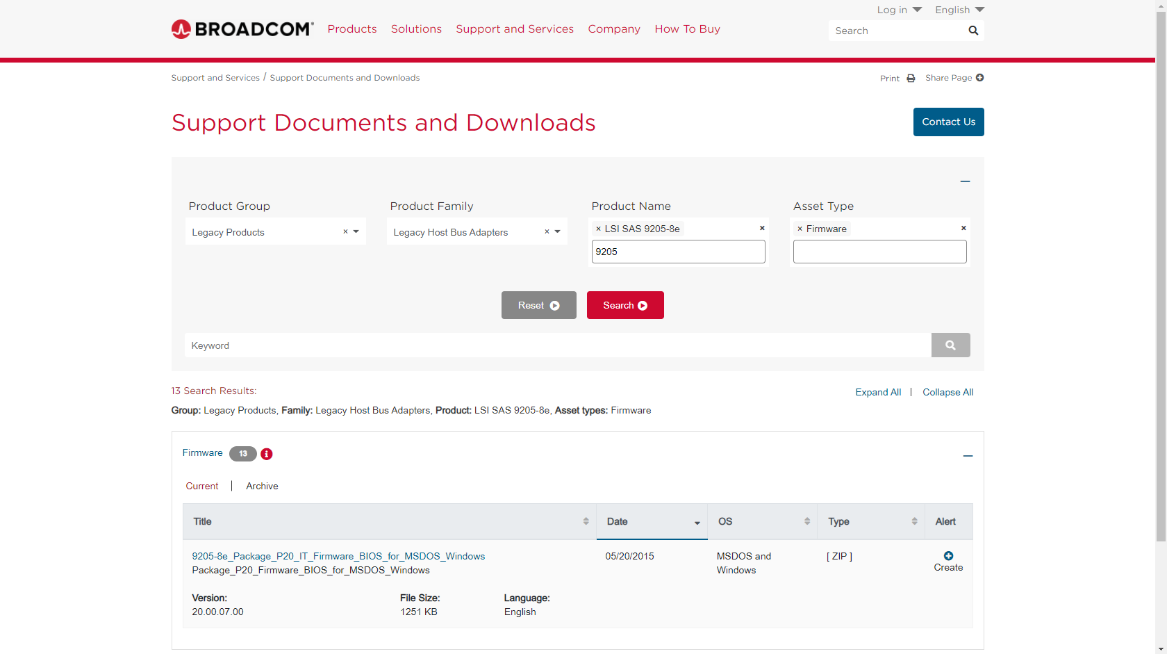 Broadcom download firmware