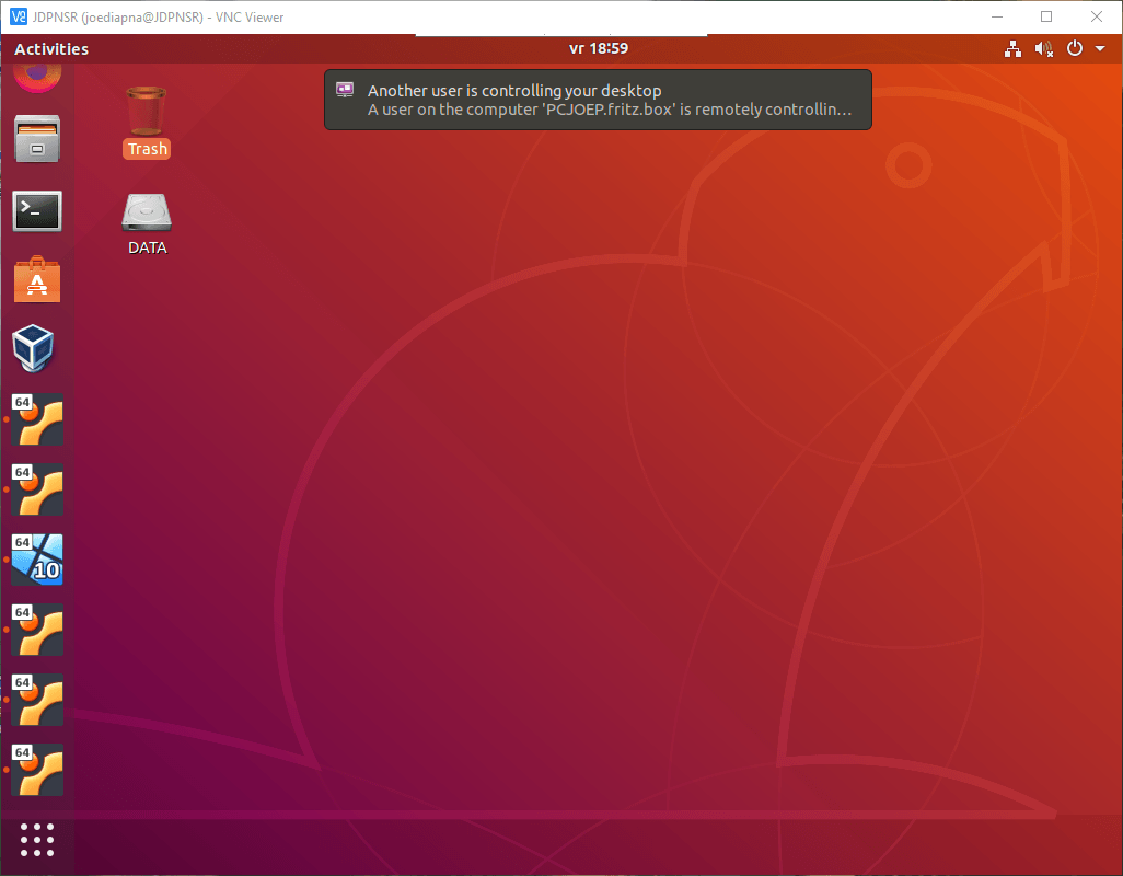 Enabled screen sharing between Ubuntu and RealVNC