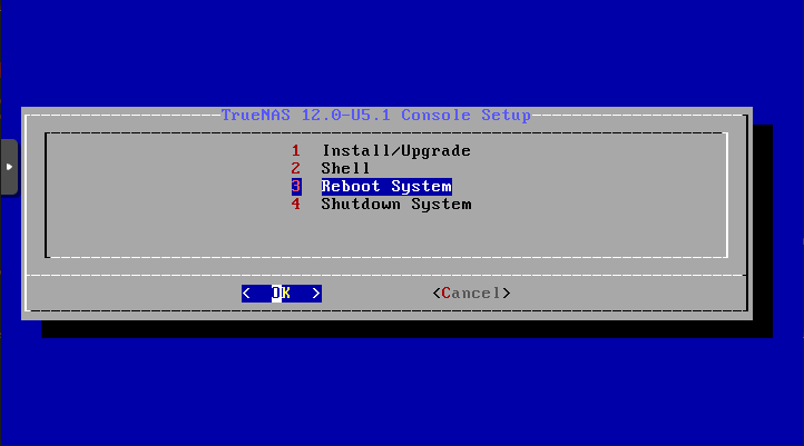 TrueNas reboot